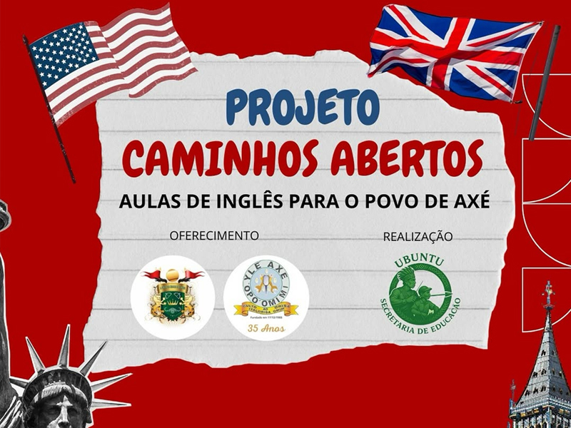 Projeto Caminhos Abertos oferece aulas de inglês gratuitas para o povo de Axé em Londrina